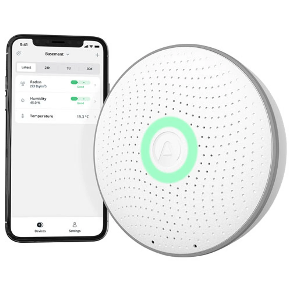 Airthings Wave 2 Wireless Radon Gas Detector