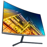 Moniteur DEL incurvé VA Ultra HD 4K 60 Hz de 32 po de Samsung avec temps de réponse de 4 ms gris à gris (LU32R590CWNXZA) - Bleu foncé/Gris