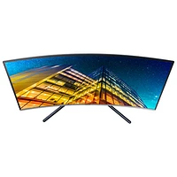 Moniteur DEL incurvé VA Ultra HD 4K 60 Hz de 32 po de Samsung avec temps de réponse de 4 ms gris à gris (LU32R590CWNXZA) - Bleu foncé/Gris
