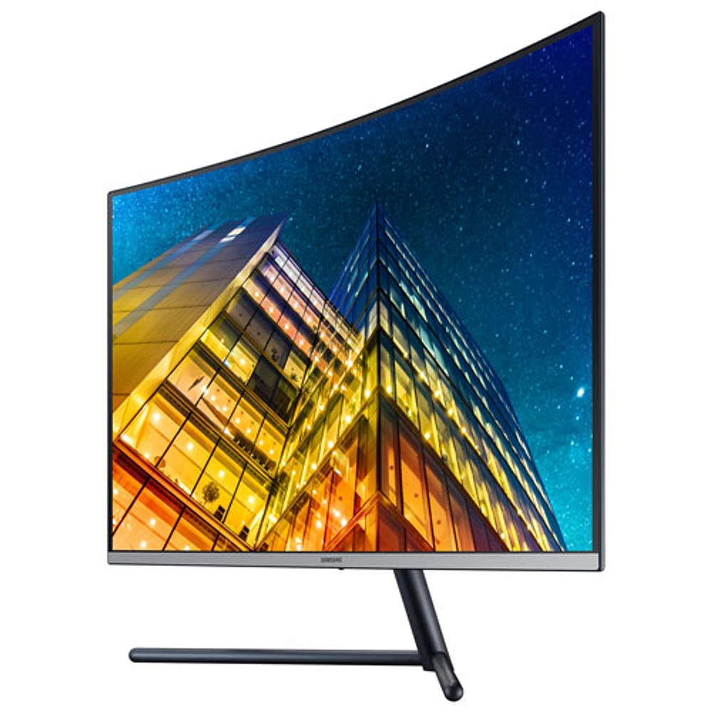 Moniteur DEL incurvé VA Ultra HD 4K 60 Hz de 32 po de Samsung avec temps de réponse de 4 ms gris à gris (LU32R590CWNXZA) - Bleu foncé/Gris
