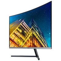 Moniteur DEL incurvé VA Ultra HD 4K 60 Hz de 32 po de Samsung avec temps de réponse de 4 ms gris à gris (LU32R590CWNXZA) - Bleu foncé/Gris