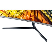 Moniteur DEL incurvé VA Ultra HD 4K 60 Hz de 32 po de Samsung avec temps de réponse de 4 ms gris à gris (LU32R590CWNXZA) - Bleu foncé/Gris