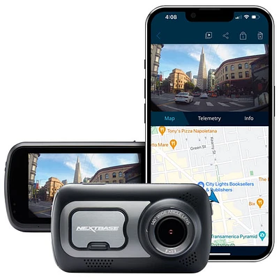 Caméra tableau de bord 1440p 522GW de Nextbase/écran tactile DEL Wi-Fi 3 po et Alexa d'Amazon