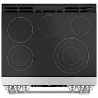Café 30" True Convection 5-Element Slide-In Smooth Top Electric Range (CCES700P2MS1)-Stainless Steel