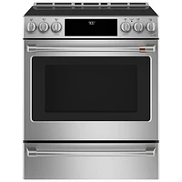 Cuisinière induction encastrable 5 éléments four convection 5,7 pi³ 30 po Café (CCHS900P2MS1) - Inox
