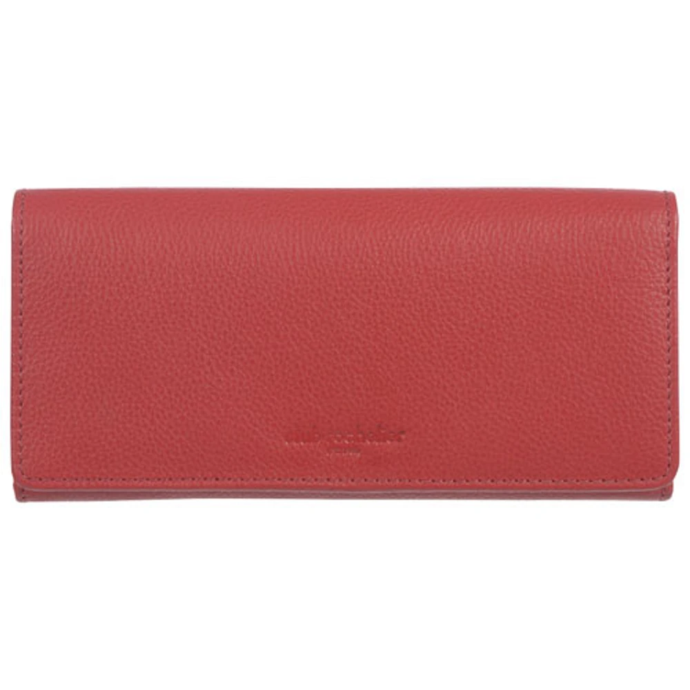 Pochette-portefeuille en cuir à trois volets RFID Onyx de Club Rochelier - Rouge