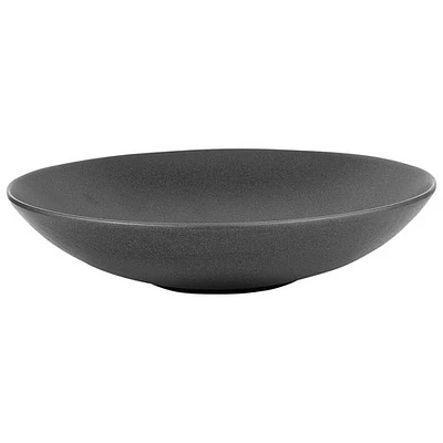 Brilliant Granito Stoneware 8.6" Pasta Plate - Set of 4 - Black