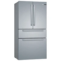 Bosch 36" 21 Cu. Ft. Counter-Depth 4-Door French Door Refrigerator (B36CL80SNS) - Stainless Steel
