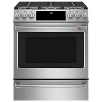 Cuisinière gaz encastr. 6 brûleurs four convect. véritable 5,6 pi³ 30 po Café (CCGS700P2MS1) - Inox