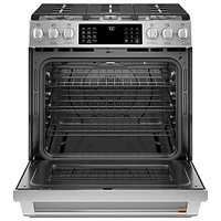 Cuisinière gaz encastr. 6 brûleurs four convect. véritable 5,6 pi³ 30 po Café (CCGS700P2MS1) - Inox