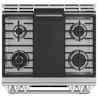 Cuisinière gaz encastr. 6 brûleurs four convect. véritable 5,6 pi³ 30 po Café (CCGS700P2MS1) - Inox