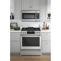 Cuisinière gaz encastr. 6 brûleurs four convect. véritable 5,6 pi³ 30 po Café (CCGS700P2MS1) - Inox