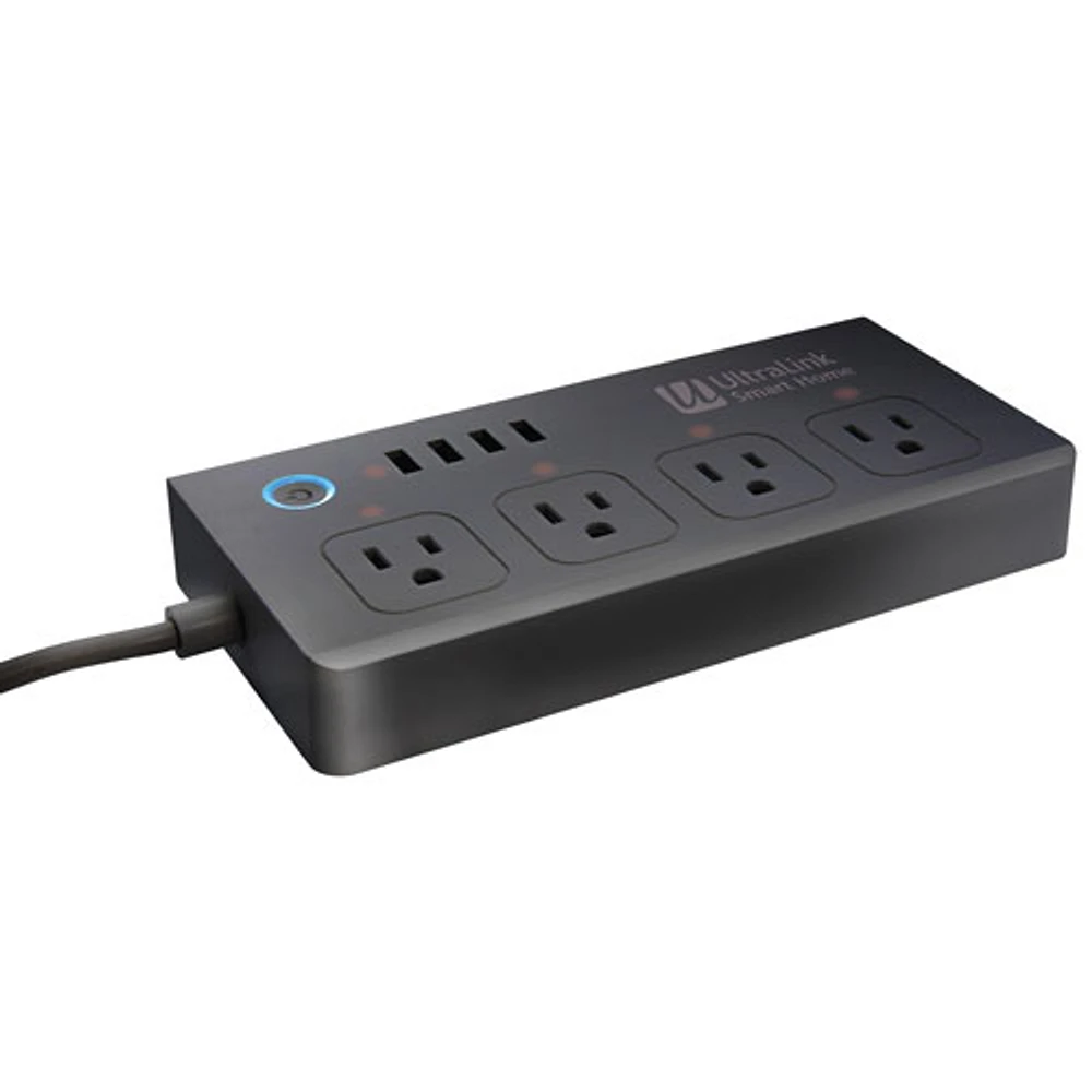 Parasurtenseur 4 prises 4 ports USB UltraLink avec Alexa d'Amazon et assistant Google (HTVAN100)