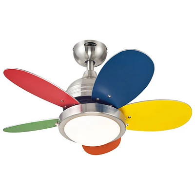 Ventilateur de plafond de 30 po Roundabout de Westinghouse Lighting - Nickel brossé