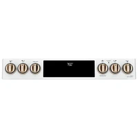 Cuisinière électrique enc. lisse deux fours convec. véritable 30 po Café (CCES750P4MW2) - Blanc mat