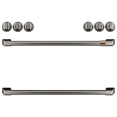 Café 8-Piece Gas Cooktop Handle Kit (CXFCGHKPMBT) - Brushed Black