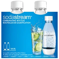 Bouteille de gazéification de 500 ml (17 oz) Fuse de SodaStream avec détails blancs - Paquet de 2