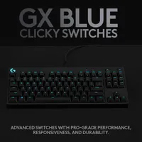 Logitech G Pro Backlit Mechanical GX Blue Clicky Gaming Keyboard