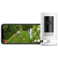 Ring Stick Up Cam Wire-Free Outdoor 1080p HD IP Camera - White