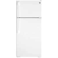 GE 28" 16.6 Cu. Ft. Top Freezer Refrigerator (GTE17DTNRWW) - White