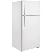 GE 28" 16.6 Cu. Ft. Top Freezer Refrigerator (GTE17DTNRWW) - White