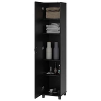 Kendall 74" 5-Shelf Cabinet - Black