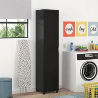 Kendall 74" 5-Shelf Cabinet - Black