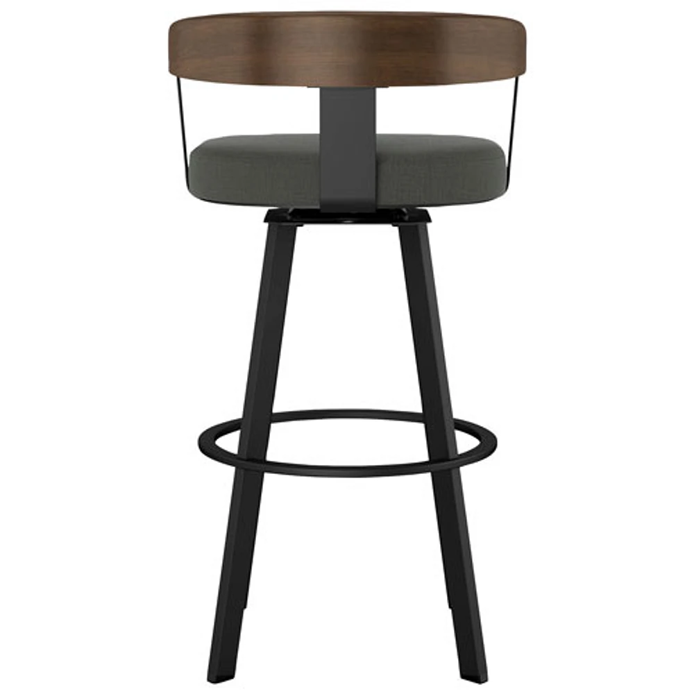 Tabouret de bar contemporain à hauteur de comptoir Lars - Gris/Noir/Brun