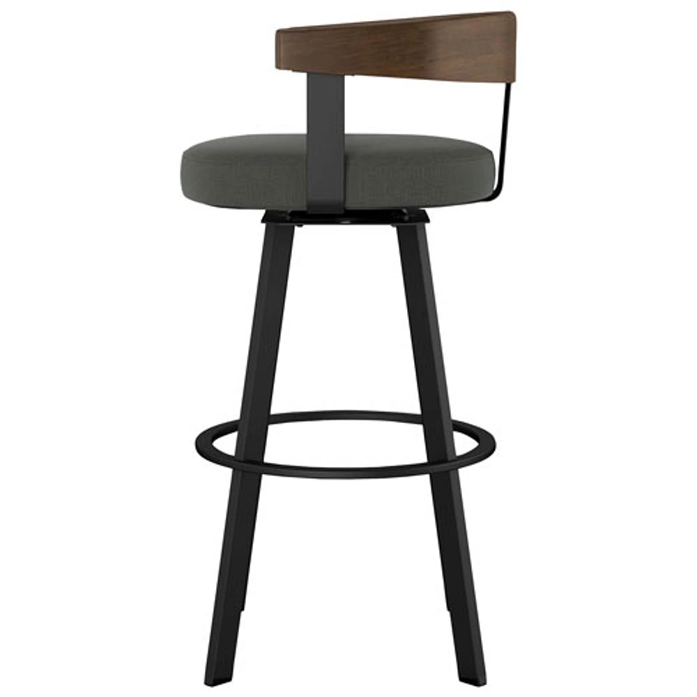 Tabouret de bar contemporain à hauteur de comptoir Lars - Gris/Noir/Brun