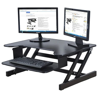 Surélévateur de bureau avec plateau pour clavier pour travailler debout ADR de Rocelco