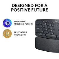 Logitech ERGO K860 Bluetooth Ergonomic Keyboard with Integrated Palm-rest