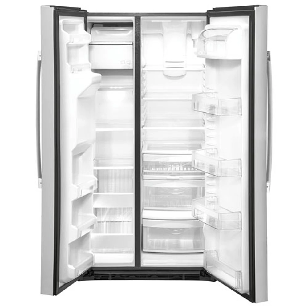 Réfrigérateur congélat. juxt. 25,1 pi³ 36 po distributeur eau/glaçons Whirlpool (GSS25IYNFS) - Inox