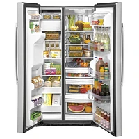 Réfrigérateur congélat. juxt. 25,1 pi³ 36 po distributeur eau/glaçons Whirlpool (GSS25IYNFS) - Inox