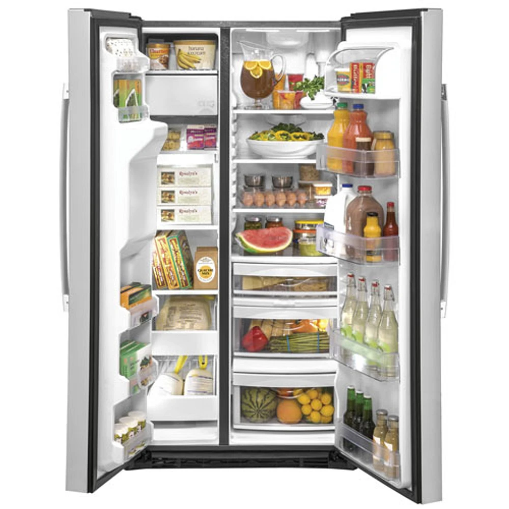 Réfrigérateur congélat. juxt. 21,8 pi³ 36 po distributeur eau/glaçons Whirlpool (GZS22IYNFS) - Inox