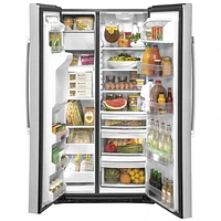 Réfrigérateur congélat. juxt. 21,8 pi³ 36 po distributeur eau/glaçons Whirlpool (GZS22IYNFS) - Inox