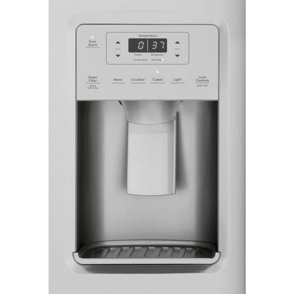 Réfrigérateur congélat. juxt. 21,8 pi³ 36 po distributeur eau/glaçons Whirlpool (GZS22IYNFS) - Inox
