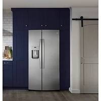 Réfrigérateur congélat. juxt. 21,8 pi³ 36 po distributeur eau/glaçons Whirlpool (GZS22IYNFS) - Inox