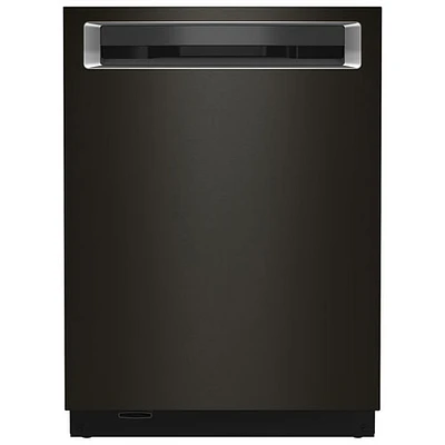 KitchenAid 24" 44dB Built-In Dishwasher with Stainless Steel Tub (KDPM804KBS) - Black Stainless