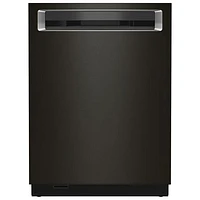 KitchenAid 24" 44dB Built-In Dishwasher with Stainless Steel Tub (KDPM804KBS) - Black Stainless
