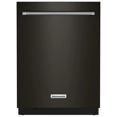 KitchenAid 24" 44dB Built-In Dishwasher with Stainless Steel Tub (KDTM804KBS) - Black Stainless