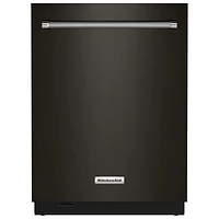 KitchenAid 24" 44dB Built-In Dishwasher with Stainless Steel Tub (KDTM804KBS) - Black Stainless