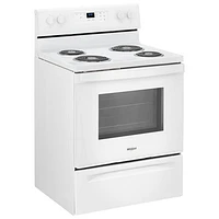 Whirlpool 30" 4.8 Cu. Ft. Self-Clean Freestanding Electric Coil Top Range (YWFC315S0JW) - White