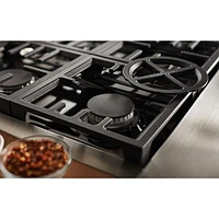 KitchenAid 36" 5.1 Cu. Ft. True Convection 6-Burner Freestanding Gas Range (KFGC506JSS) - Stainless