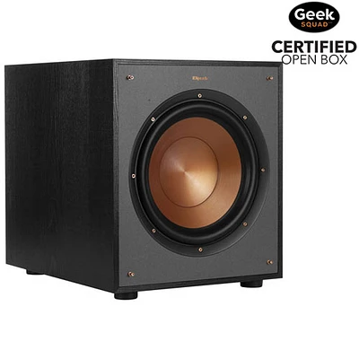 Haut-parleur d'extrêmes graves alimenté de 10 po R-100SW de Klipsch - Noir - Boîte ouverte