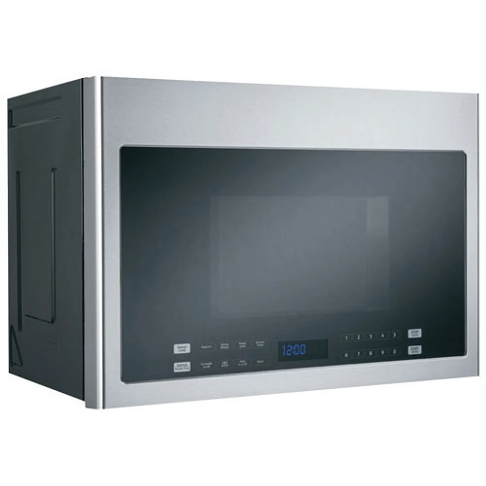 Four à micro-ondes à hotte intégrée de Haier - 2,1 pi³ (HMV1472BHS) - Inox - BO - Parfait état