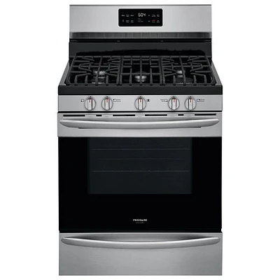 Frigidaire Gallery 30" 5.0 Cu. Ft. Fan Convection 5-Burner Gas Range (GCRG3038AF) - Stainless Steel