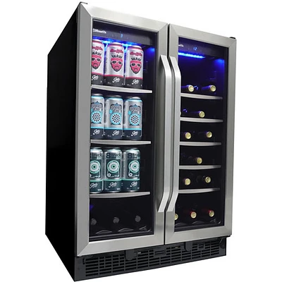 Réfrigérateur à boissons encastrable de 5,1 pi³ pour 60 canettes Silhouette (SBC051D1BSS) - Inox