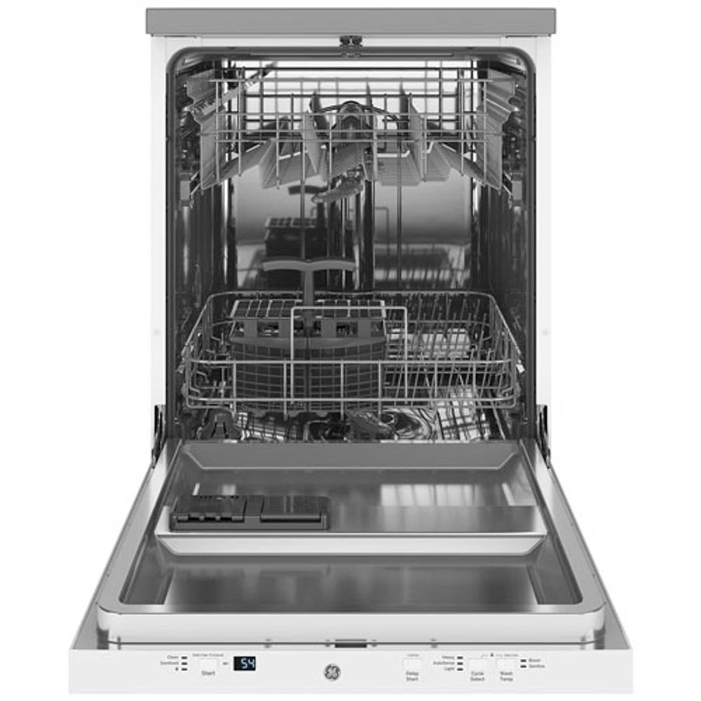 Lave-vaisselle mobile 23,62 po 58 dB de GE (GPT225SGLWW) - Blanc