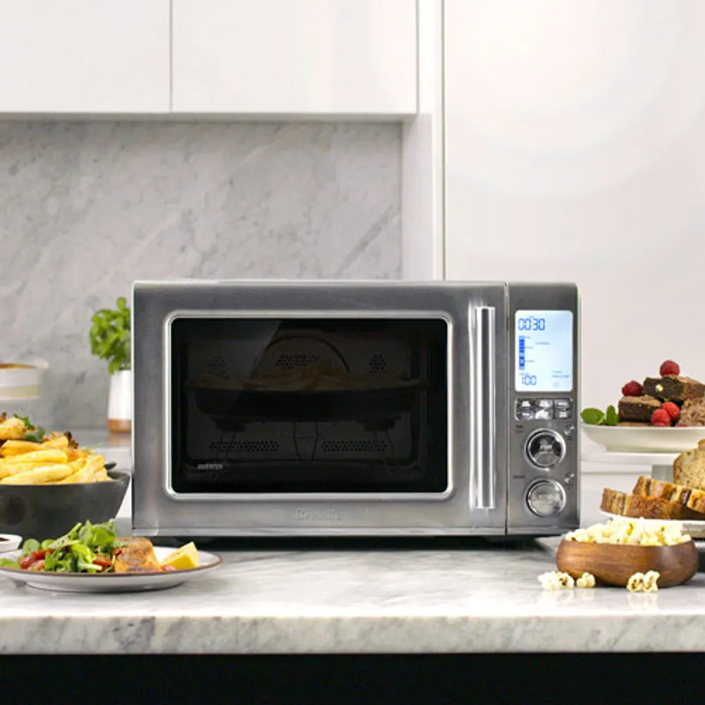 Micro-ondes 3-en-1 à convection Combi Wave de Breville avec friteuse à air chaud - 1,1 pi³ - Inox