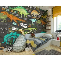 Wall Rogues Dinosaurs Wall Mural - Brown